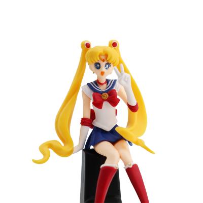 China Cartoon Collection Toy Pretty Soldier Sailor Moon Cosplay Cartoon Toys Anime Girl Figure Plastic Statue for sale