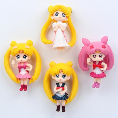 China Model Toy Anime Vehicle Decoration 4 Styles Sailor Moon 6cm PVC Anime Resin Figures for sale