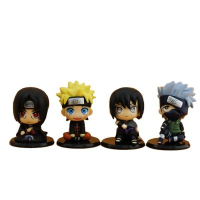 China UZUMAKI Styles 8cm Cartoon Toy 4 MINI Naru To Kakashi Sasuke Uchiha Itachi PVC Anime Resin Model Toy Anime Action Numbers for sale