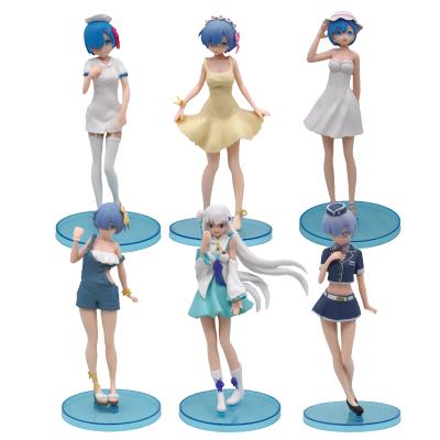 China Cartoon Toy 6 Styles About 17cm Rem Emilia PVC Anime Resin Model Toy Anime's Zero Action Numbers for sale