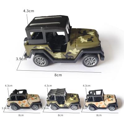 China Cake topper pull back vehicle decoration children's car toy alloy simulation military model for boy birthday gift for sale