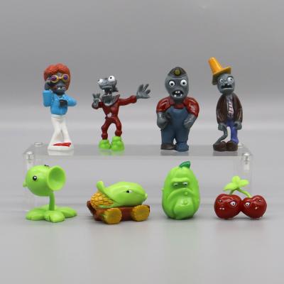 China Cartoon Toy Premium Quality Plants Pvc Dolls Toys 8pcs Per Set For Living Room Home Decoration for sale