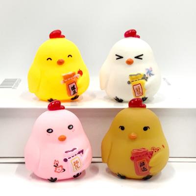 China Cartoon Toy Factory Direct Sale Soft Vinyl Fashion Dolls Toys Cute Little Chicken For Desktop Decoration for sale