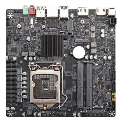 China H410 Motherboard With 2*DDR4L Onboard DC Jack DP For Mini-ITX LGA1200 Desktop Cheap POS Terminal In A Mini PC Kiosk PXE PC, for sale