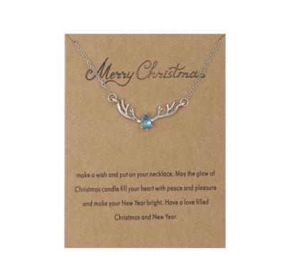 China High Quality Fashion Jewelry Wholesale Africa Christmas Gift A Deer Has Your Moose Diamond Alloy Pendant Necklace for sale