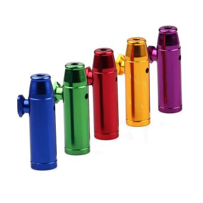 China Hot Sale 53mm Bullet Snuff Bottle Aluminum Alloy Aluminum Drug Flathead Container Sealed Portable Snuff Bottle for sale