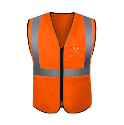 China Hi Force Custom Construction Manufacturer Traffic Zipper Safety Vest Hi Visibility HCLITE for sale