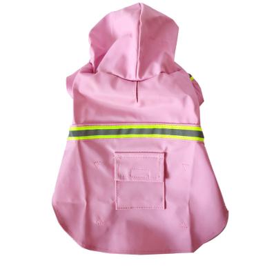 China HCLITE Adjustable Pink Pullover Raincoat Pet Stocked Reflective Vest With Hood for sale