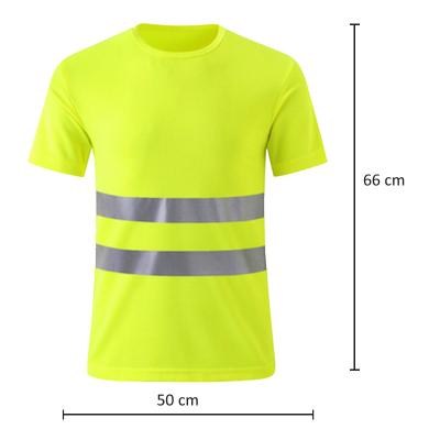 China High Visibility Knitted Safety Clothing Reflector Security Officer Reflective Vest T-Shirt for sale