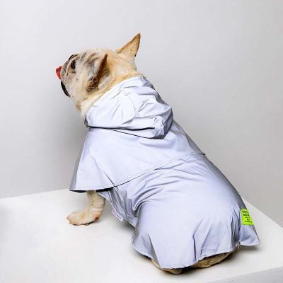 China HCLITE LEISURE Lightweight Reflective Fabric Rain Coat Pet Waterproof Dog Jacket for sale