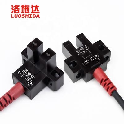 China PBT LUOSHIDA Type 5mm With Cable Series Slot Photoelectric Sensor for sale