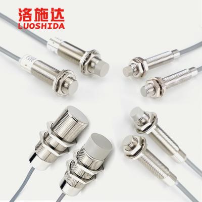 China Position Sensor LUOSHIDA DC 3 Wire Metal Wire Capacitive Proximity Switch Sensor for sale