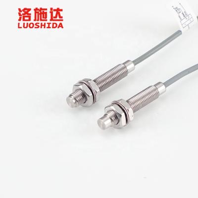 China Position Sensor LUOSHIDA DC 3 Wire M8 PNP NO Metal Face Inductive Proximity Switch Sensor for sale