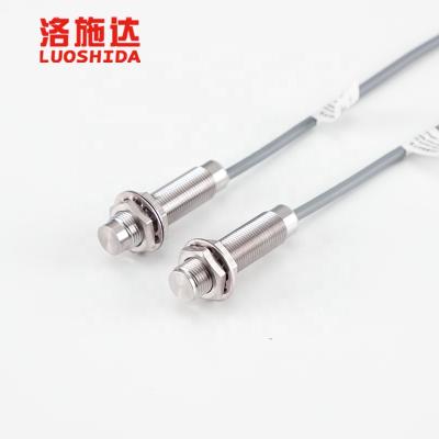 China Position Sensor LUOSHIDA DC 3 Wire M12 PNP NO Metal Face Inductive Proximity Switch Sensor for sale