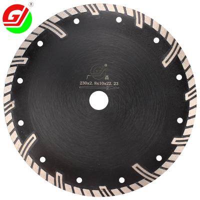 China Sharp Type Teeth 9 Inch 230mm Turbo Diamond Protective Blade For Sawing General Building Materials for sale