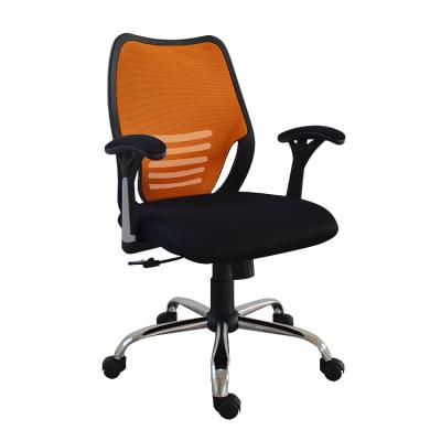 China Anji Modern High Quality Orange Visitor Meeting Revolving Mesh Office Chair for sale