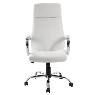 China Wholesale Black Rotating Home Office Comfortable Chair Executive Office Rotating Back White High Chair for sale