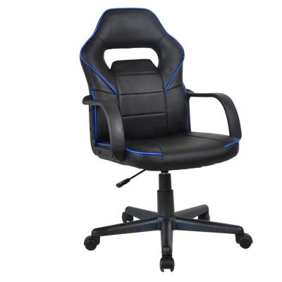 China Adjustable Hot Black Commercial Frame PC Computer Sillas Leather Gaming Chair (Height) for sale