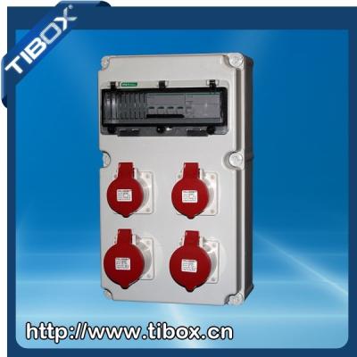 China Industrial Plastic Waterproof Combo Socket Box , Wall Mounted Power Distribution Box for sale