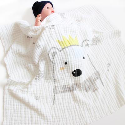 China PORTABLE Personalized Baby Blanket High Quality Cotton Muslin Custom Soft 100% Warm Blanket for sale