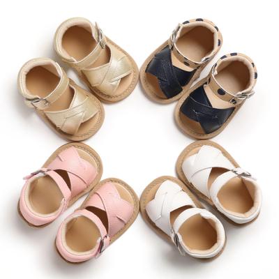 China Anti-skid Fashionable Boy Sandals Summer Baby PU Leather Sandal Little Girl Shoes Toddler Infant for sale