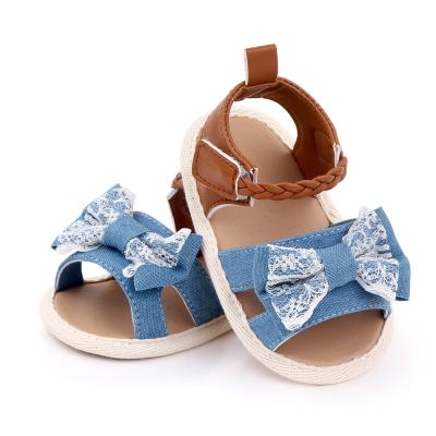 China Baby Anti-Slip Sandals Bows With Babies Shoes For Newborn Toddler Soft Sole Infant Shoes for sale