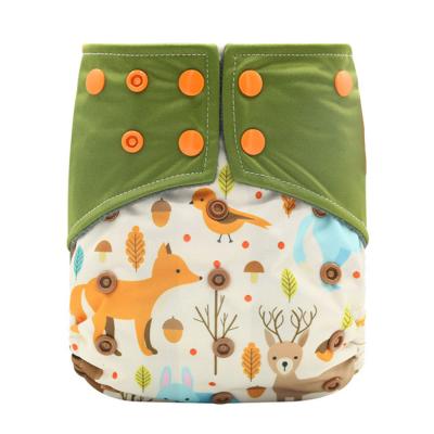 China Baby Printed Bamboo Cloth Diaper Pocket Washable Training Pants Cartoon Baby Diaper for sale