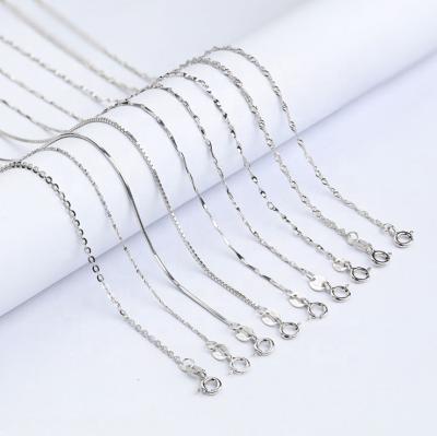 China High Quality Mayor Al Plata 925 Padlock Sterling Silver Rhodium Plated Necklace Chain Skin-Friendly for sale