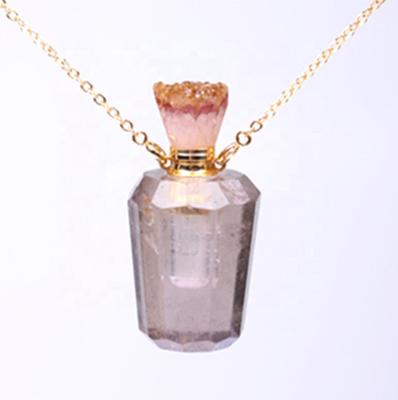 China Isunni Essential Oil Gem Incense Fumigated Bottle Essence Natural Environmentally Friendly Fragrance Bottle Pendant Charms for sale