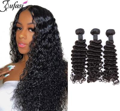 China Top Deep Wave 100% Virgin Hair Weave Bundle,Brazilian Deep Wave Virgin Hair Bundles,Real Raw Brazilian Hair Seller for sale