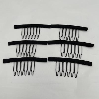 China Wig Making Wholesale Hot Selling Six Clips Special Teeth Cloth Bar Spring Comb Wig For Lace Front Human Hair Extensions for sale