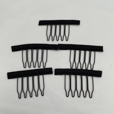 China For Commercial 5 Teeth Wig Combs Wig Inside Clips For Wig Caps For Hair Extensions Black Lace Hair Comb Clips for sale