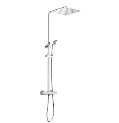 China General Luxury Bathroom Brushed Gold Matte Black Faucet Thermostatic Shower System Thermostatic Shower Set Mixed Valves for sale