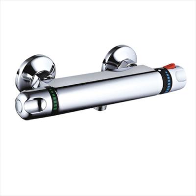 China Hotless Slide Bar Henglin Turned Exposed Thermostatic Valve Shower Mixer For Bathroom, Thermostatic Water Faucet For Bathroom for sale