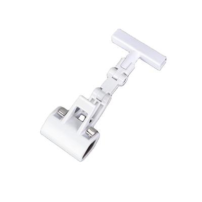 China High Quality Pop Plastic Label Holder White Clip Free Adjust Card Sign Holder Clip Label Holder To Promotion for sale