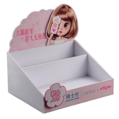 China Fashionable Custom Printed Corrugated Cardboard Countertop Retail Folding Advertising Paper Display Box for sale