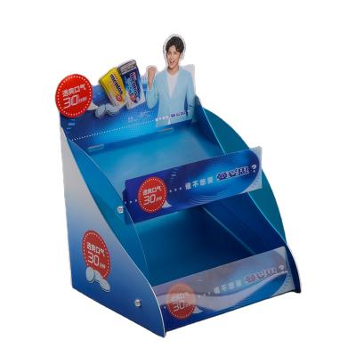 China Fashionable PDQ Customized High Quality Plastic Counter Display For Cosmetics Wine Gift Display for sale