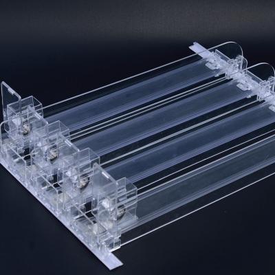 China Display Shop Bottle Beverage Display Trays Shelf Pusher Shelf Automatic Spring System For Merchandise for sale