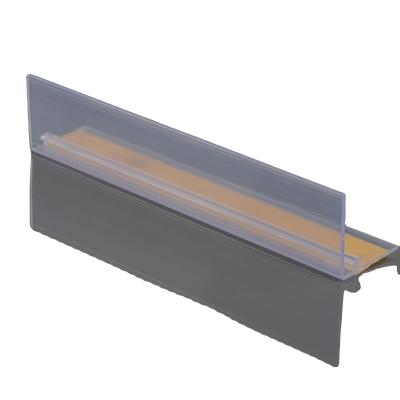 China Data Open Plastic Strip Supermarkt Shelf PVC Shelf Display Rack Edge Sign Holder for sale