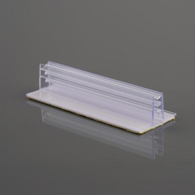 China Hot Selling Supermarket Plastic Label Holder Supergrip Clamp Pop Clear Label Holder for sale