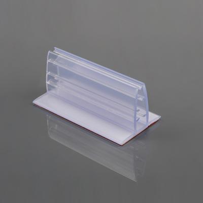 China Shelf Talker Supermarket Shelf Talker Clip Sign Clip Label Holder Plastic Shelf Talker With Foam Strip for sale