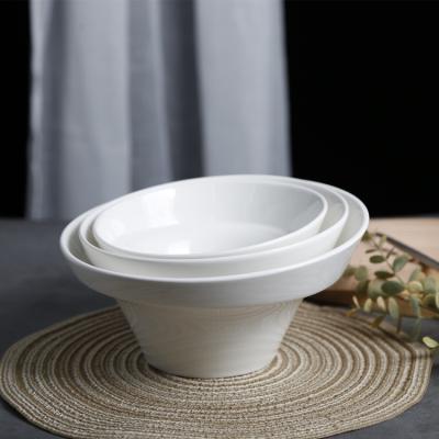 China Large Irregular Shaped Wanjohn Soup Bowl Custom Made Chinese Ceramic Modern Technical Viable New Bowl 6.5 Inch for sale