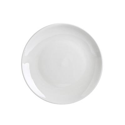 China Wholesale Factory Supply Viable Hot White Porcelain Single Ceramic Dinner Dish For Hotel Restaurant for sale