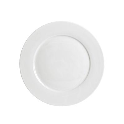 China Logo Printing Ceramic Western Style Dinner Dish Customized Viable Customized White Tableware for sale