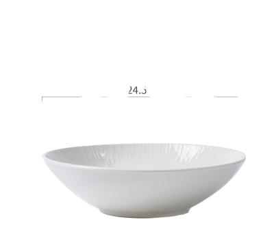 China Sustainable New Design Eco - Friendly Tableware White Glazed Rice Bowls Nordic Vintage Restaurant Ceramic Bowls for sale