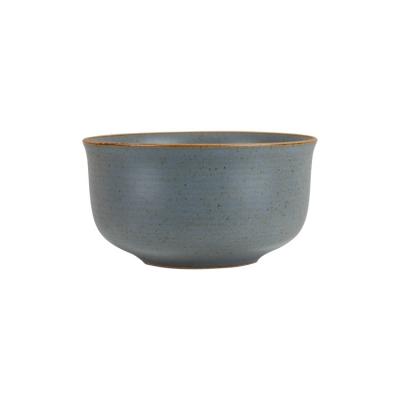 China Good Price Viable Factory Supply Custom Western Style Round Matte Blue Ceramic Soup Bowls for sale