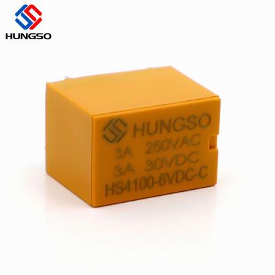 China HF4100 HK4100F HM4100F JRC-21F HK4100F-DC12V-SHG 5v 6v 12v 24v 250vac 6Pin 3A Sealed PCB Relay for sale