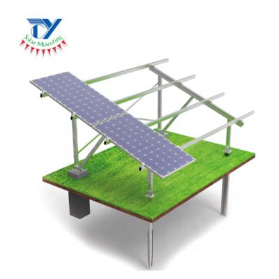 China Easy Install High Quality Aluminum Solar Racking System Ground System Solar Rack Solar Panel Ground Solution for sale