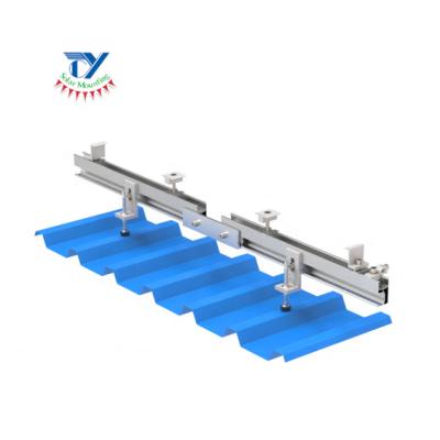 China Quick Installation Aluminum Solar Panel Bracket For Trapezoidal Metal Roof Racking System for sale