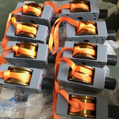 China Bridge Crane DRS Wheel Block Components For Travel Units With Wheel Wheel Block With Gear Motor for sale